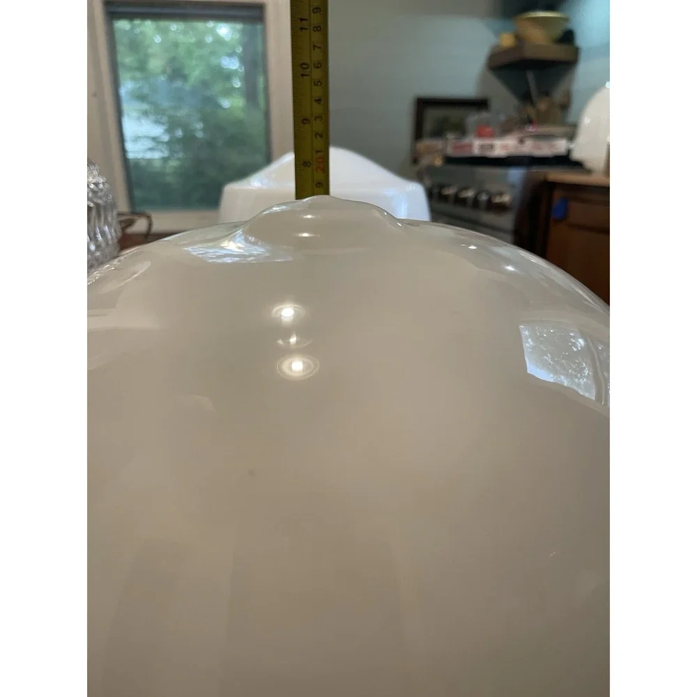 Vintage Milk Glass School House White Lamp Shade Mushroom 12